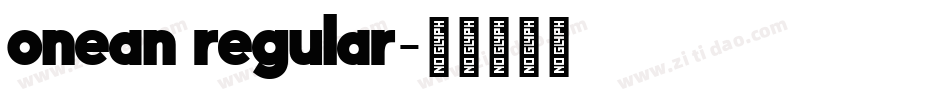 onean regular字体转换
